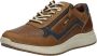 Australian Stijlvolle leren sneakers met rits en veters Brown Heren - Thumbnail 8