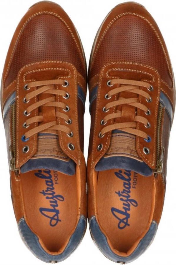 Australian Heren Sneakers Browning Tan Blue Cognac