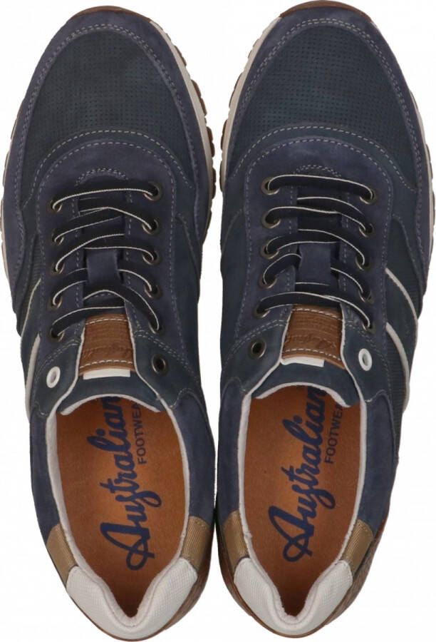 Australian Navarone Lage sneakers Leren Sneaker Heren Blauw