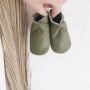 Baby Dutch Babyslofje Effen - Olijfgroen Schoentje - Thumbnail 6