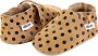 Baby-slofje.nl Zandkleurige suede babyslofjes met stippen van Baby-Slofje 18-24 maanden - Thumbnail 2