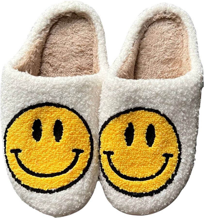 Badrock Smiley sloffen panter unisex pantoffels Smiley slippers tijger sloffen zachte pantoffels gekke sloffen dames & heren panter cadeau