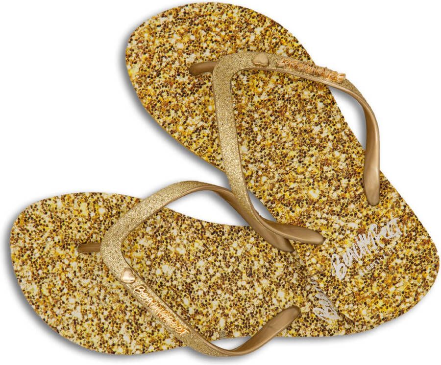 BeachyFeet Teenslippers Golden Shimmer Goud - Foto 2