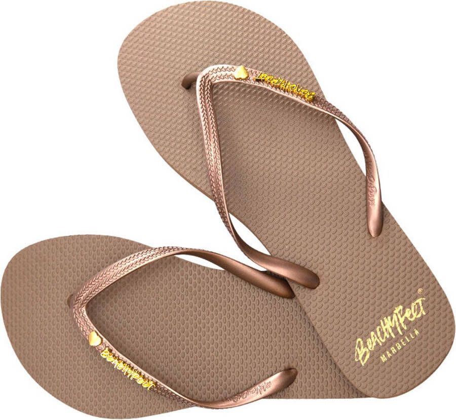 BeachyFeet Teenslippers Chocolate Bruin