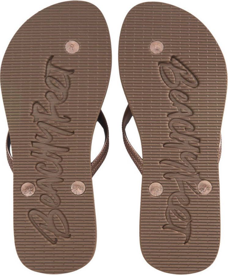 BeachyFeet Teenslippers Chocolate Bruin