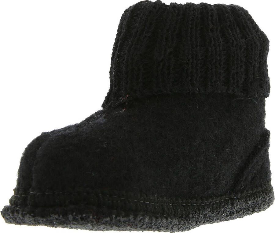 Bergstein Cozy Sloffen Pantoffels voor en kinderen 100% Zuiver sc wol Black - Foto 7
