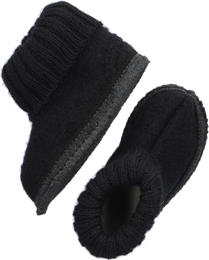 Bergstein Cozy Sloffen Pantoffels voor en kinderen 100% Zuiver sc wol Black - Foto 9