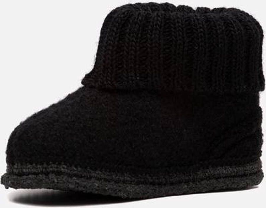 Bergstein Cozy Sloffen Pantoffels voor en kinderen 100% Zuiver sc wol Black - Foto 12