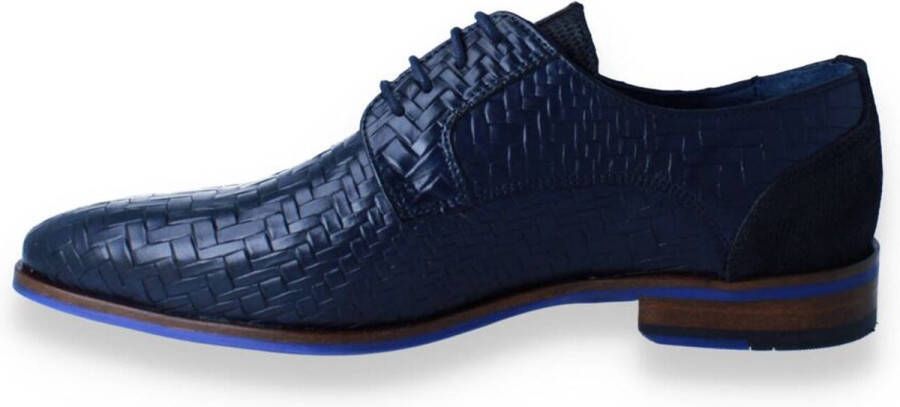 Berkelmans Heren Veterschoen Oulton Navy Braided BLAUW