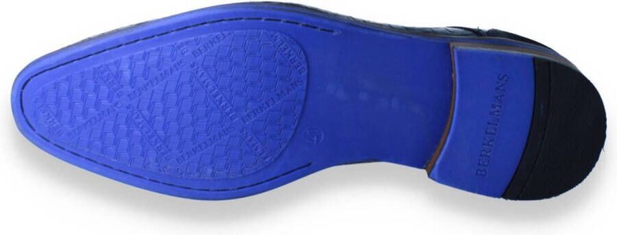 Berkelmans Heren Veterschoen Oulton Navy Braided BLAUW