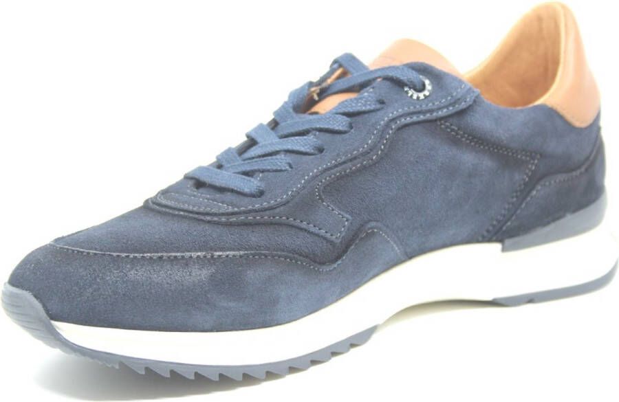 Berkelmans Kyalami Navy Suede 231201901 Blauwe sneakers wijdte G ½