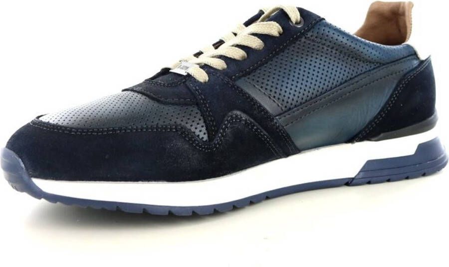 Berkelmans Narrelan Heren veterschoen Blauw Navy suede