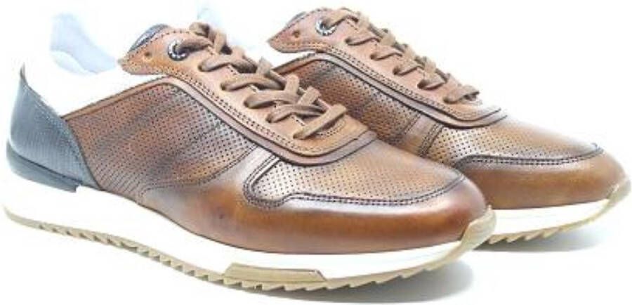 Berkelmans Oyama Cognac Calf 231140204 Cognacbruine sneakers wijdte G½