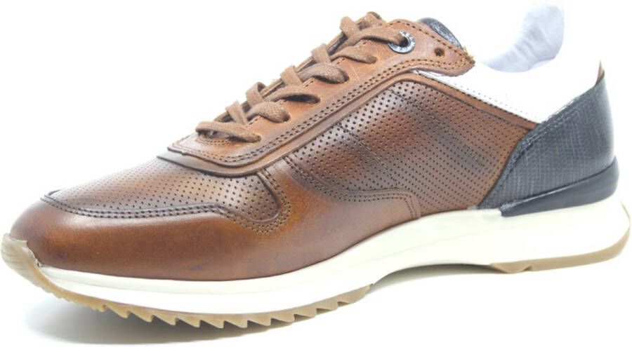 Berkelmans Oyama Cognac Calf 231140204 Cognacbruine sneakers wijdte G½