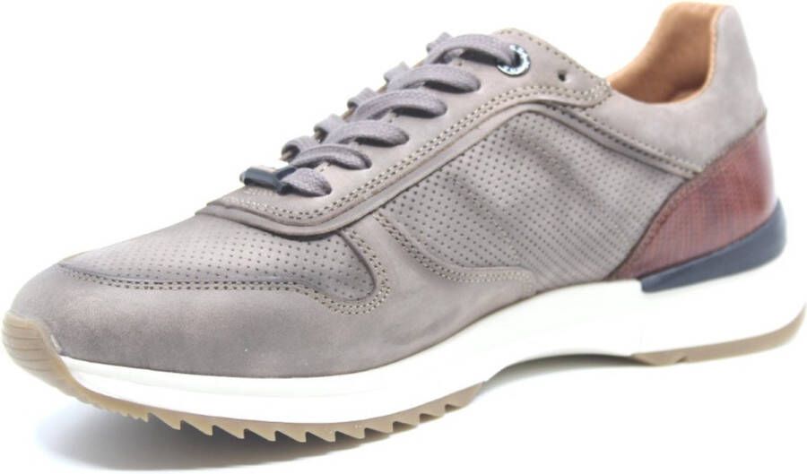 Berkelmans Oyama Grey Nubuck 231140245 Grijze sneakers wijdte G½