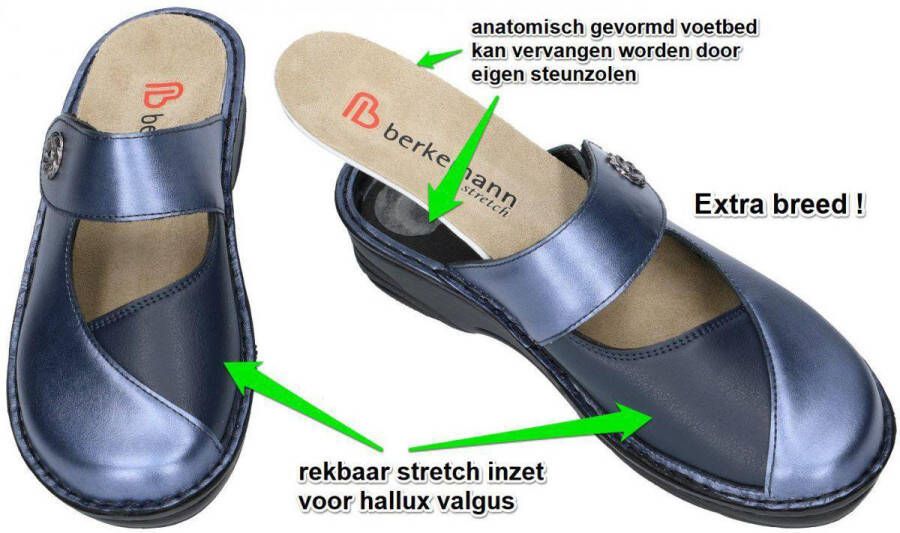 Berkemann -Dames blauw pantoffels - Foto 4