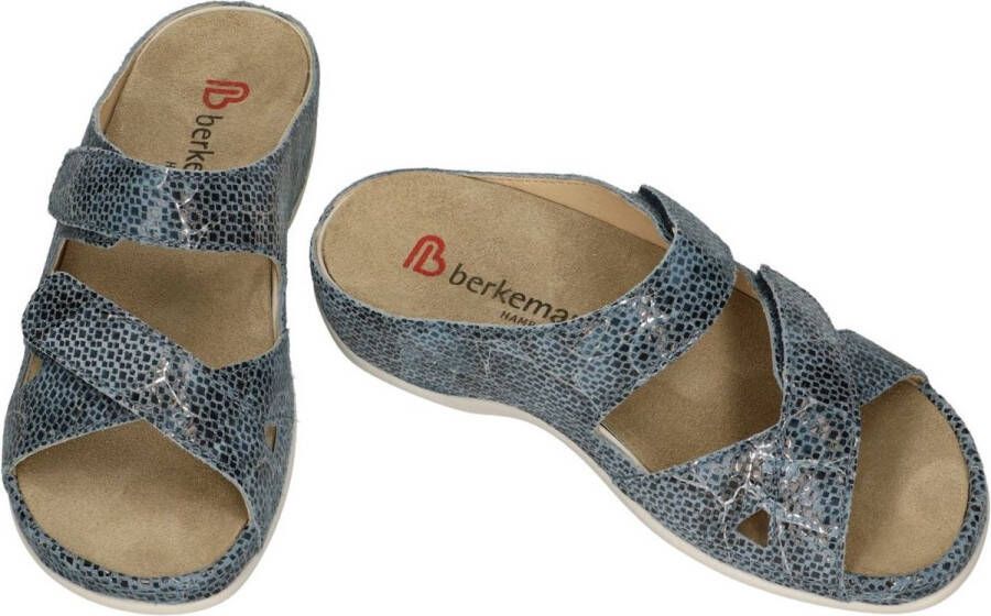 Berkemann -Dames blauw slippers & muiltjes