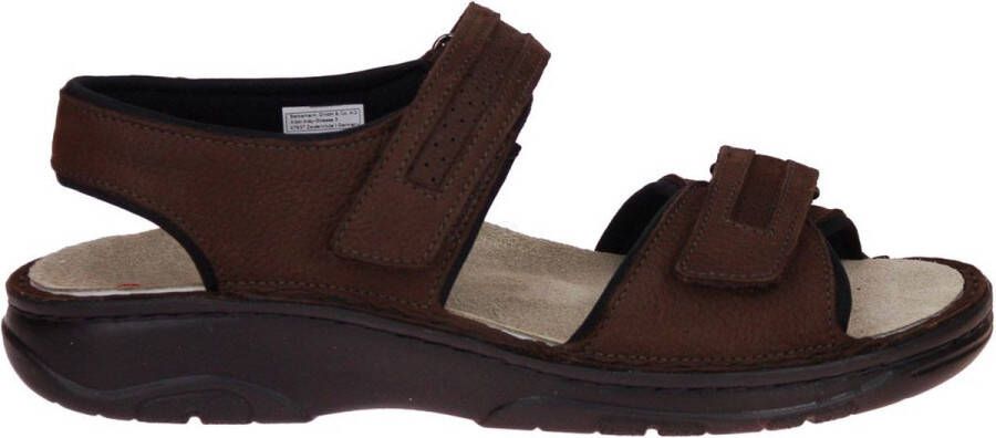 Berkemann Fabian bruin leren Sandalen donkerbruin mokka