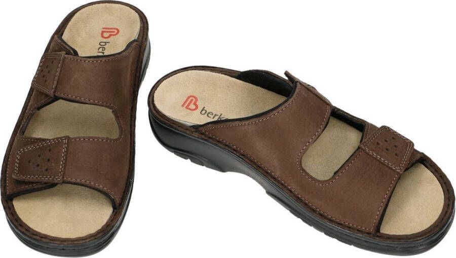 Berkemann -Heren bruin donker pantoffels & slippers