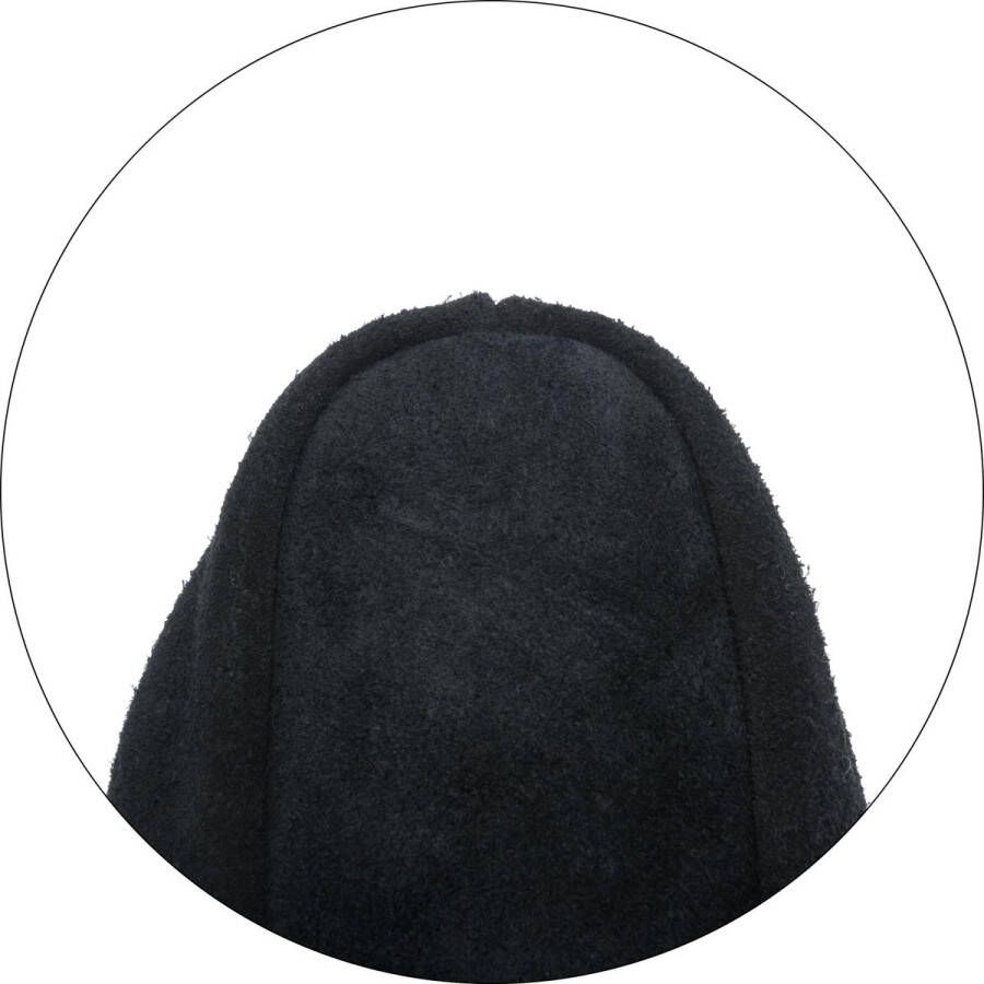Bernardino Spaanse Sloffen Met 100% wollen voering Suède zooltje Vilten tussenzool Unisex Zwart incl. opbergzak - Foto 2
