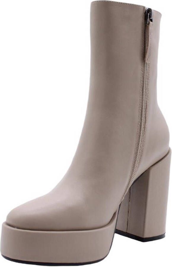 BiBi Lou 521p10vk Enkellaarsjes Enkelboots met rits Dames Taupe