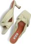 BiBi Lou Slippers Dames Sandalen Instappers Damesschoenen Leer Kitten heel 549Z10VK Mint - Thumbnail 7