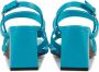 Bibi Lou Blauwe Sandaal met Vierkante Neus en Bandjes Blue Dames - Thumbnail 5