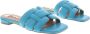 BiBi Lou Slippers Dames Sandalen Instappers Damesschoenen Leer Blokhak 760Z10VK Blauw - Thumbnail 15