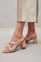 Bibi Lou Rose Gouden Sandalen met Twist Detail en Hak Yellow Dames - Thumbnail 9