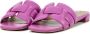 BiBi Lou Slippers Dames Sandalen Instappers Damesschoenen Leer Blokhak 760Z10VK Paars - Thumbnail 9