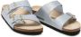 Birkenstock Arizona Dames Slippers Shiny Python Dusty Blue Narrow fit | Blauw | Microvezel - Thumbnail 11