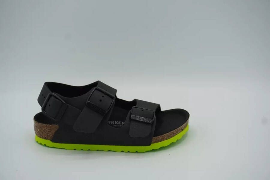 Birkenstock 1022157 Milano Zwart groene zool normaal Kleur Zwart)