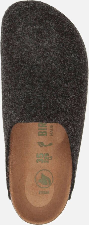 Birkenstock Amsterdam Anthracite narrow VEG Felt Wooly Home Unisex Pantoffels Antraciet