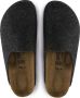 Birkenstock Amsterdam Anthracite narrow VEG Felt Wooly Home Unisex Pantoffels Antraciet - Thumbnail 9