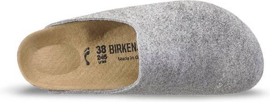 Birkenstock Amsterdam Light Gray narrow VEG Felt Wooly Home Unisex Pantoffels Lichtgrijs