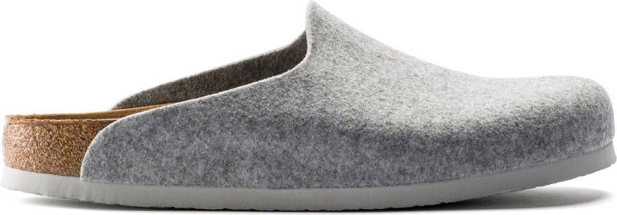 Birkenstock Amsterdam Light Gray narrow VEG Felt Wooly Home Unisex Pantoffels Lichtgrijs