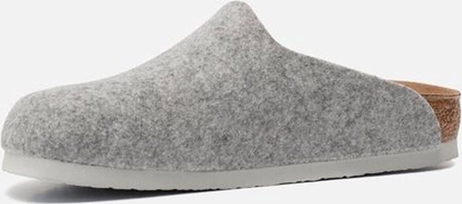 Birkenstock Amsterdam Light Gray narrow VEG Felt Wooly Home Unisex Pantoffels Lichtgrijs