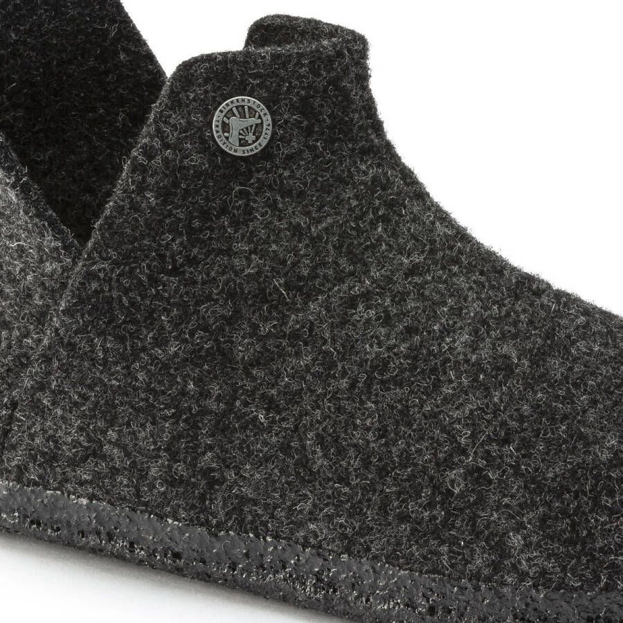 Birkenstock Andermatt Pantoffels Anthracite Regular fit | Zwart | Wolvilt - Foto 12
