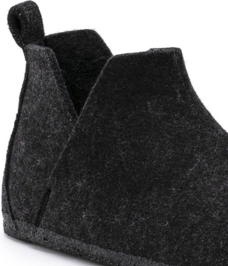 Birkenstock Andermatt regular Filz Shearling Cozy Home Heren Pantoffels Anthraciet