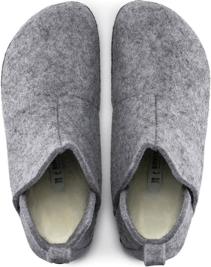 Birkenstock Andermatt Pantoffels Light Grey Narrow fit | Grijs | Wolvilt - Foto 7