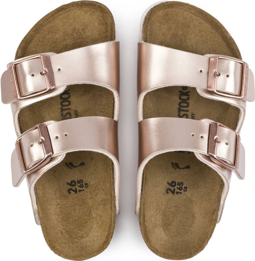 Birkenstock ARIZONA BF METALLIC COPPER MeisjesSlippersKinderslippers Roze