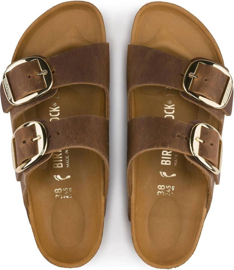 Birkenstock Arizona Big Buckle cognac vetleer regular sandalen dames (1011072) - Foto 5