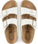Birkenstock Arizona Grote Gesp Patent Witte Slippers Birko Flor Patent Streetwear - Thumbnail 27