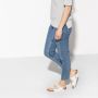 Birkenstock Arizona Grote Gesp Patent Witte Slippers Birko Flor Patent Streetwear - Thumbnail 28