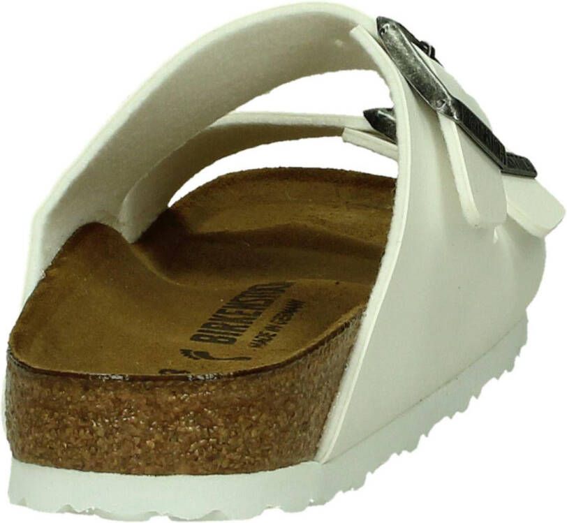 Birkenstock Arizona Comfort slippers Dames Wit WhiteBF New Buckle