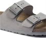 Birkenstock Arizona Dames Slippers Dove Gray Narrow fit | Grijs | Nubuck - Thumbnail 7