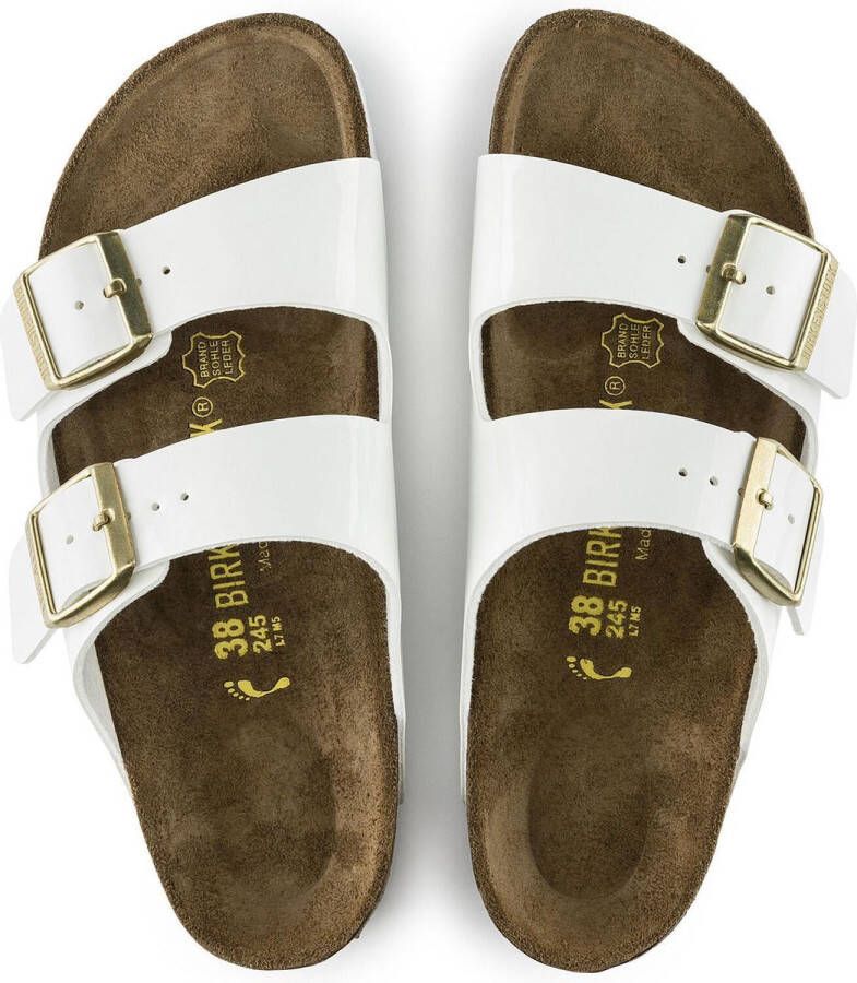 Birkenstock Arizona Dames Slippers Patent White Regular fit | Wit | Imitatieleer - Foto 6