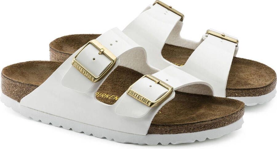 Birkenstock Arizona Dames Slippers Patent White Regular fit | Wit | Imitatieleer - Foto 7