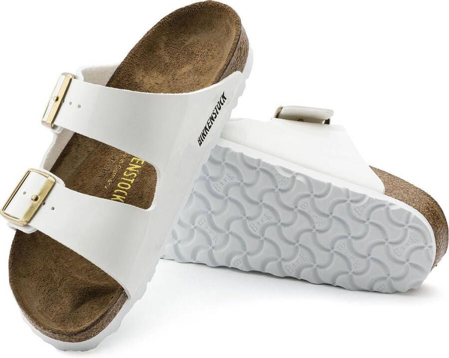 Birkenstock Arizona Dames Slippers Patent White Regular fit | Wit | Imitatieleer - Foto 8
