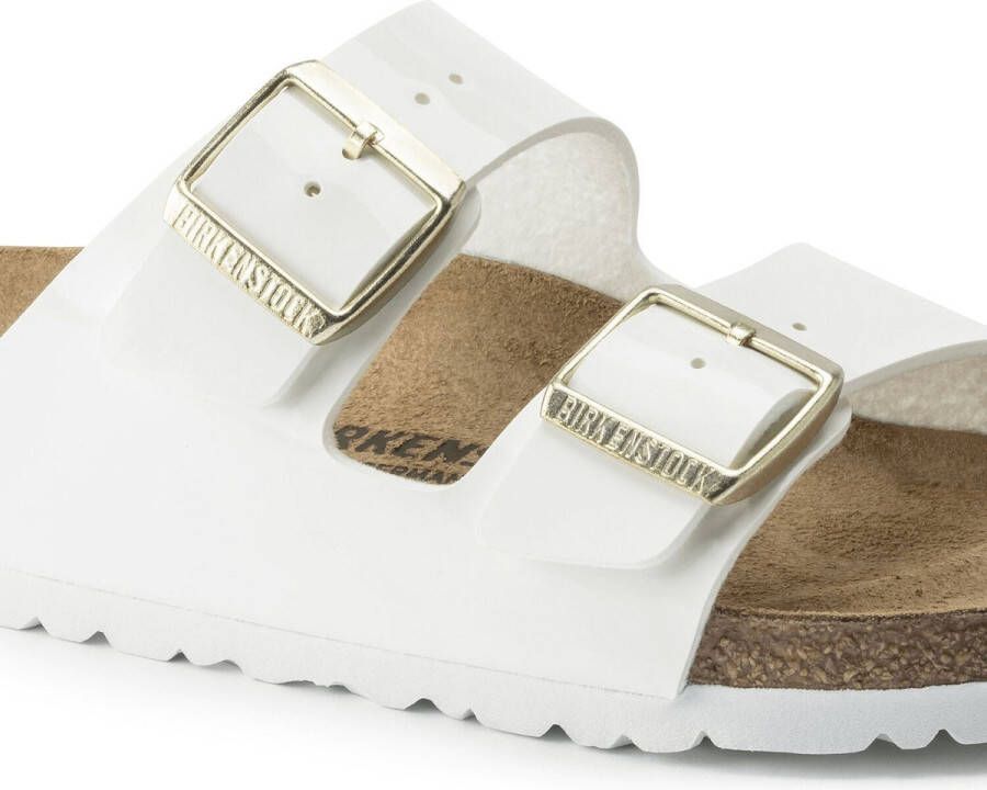 Birkenstock Arizona Dames Slippers Patent White Regular fit | Wit | Imitatieleer - Foto 9